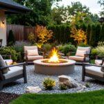 Gemütliche Gartenlounge mit Feuerstelle | Terrassenüberdachung